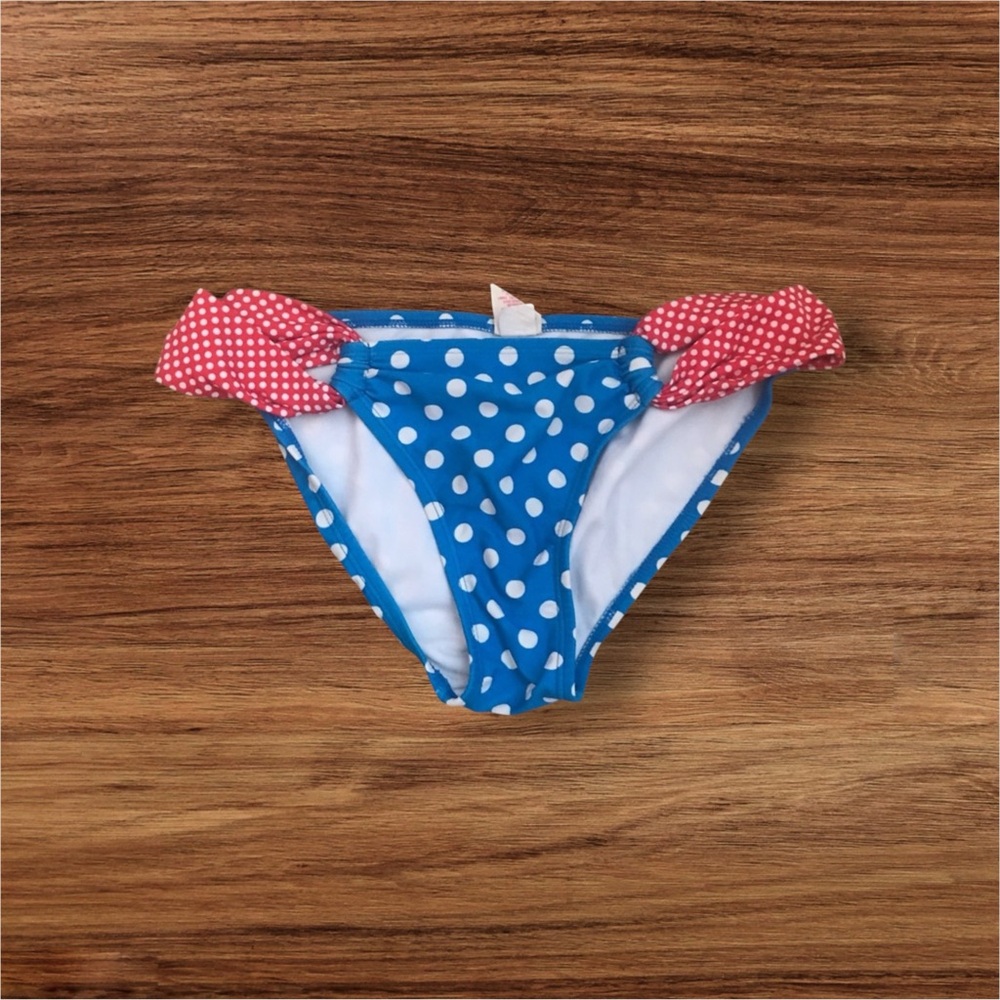 Red white and blue Polka Dot bikini bottom